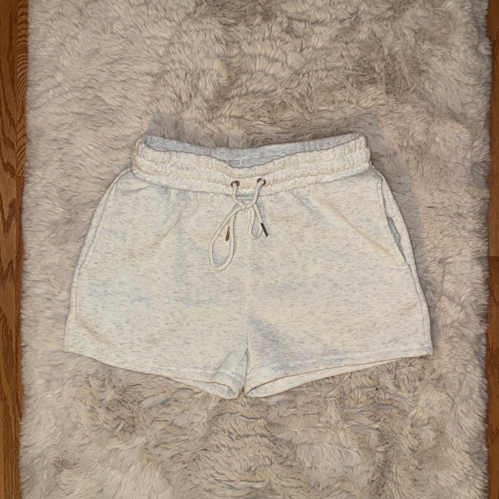 Women's Cream Drawstring Shorts